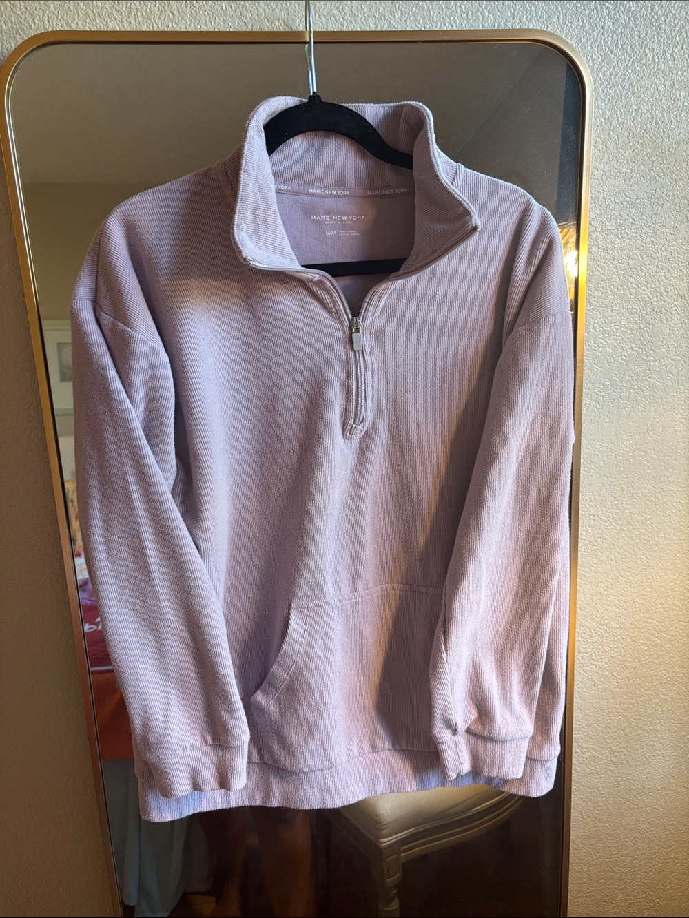 Marc New York Lilac Zip-Up Pullover Sweater - women’s